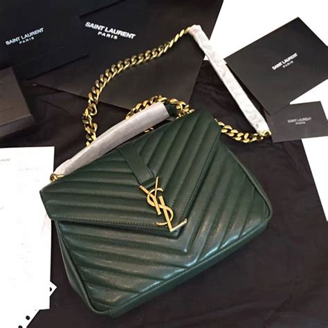 saint laurent green handbags